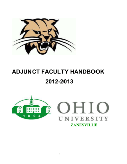 adjunct faculty handbook 2012-2013 zanesville