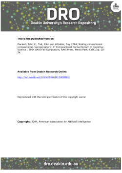 Scaling Connectionist Compositional Representations - DRO