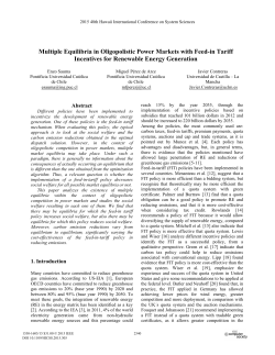 Multiple Equilibria in Oligopolistic Power Markets with Feed