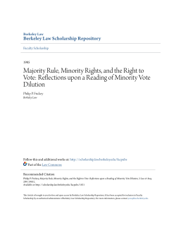 Majority Rule, Minority Rights, and the Right to Vote