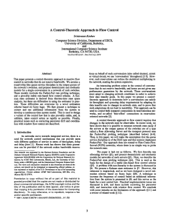 A Control-Theoretic Approach to Flow Control