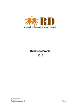 real development business profile