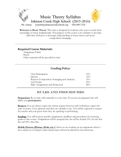Music Theory - Johnson Creek School District