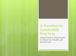 A Move to Sustainable Practices