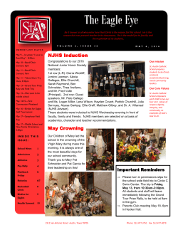 The Eagle Eye - St. Austin Catholic School