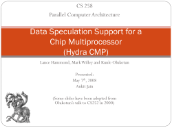 Data Speculation Support for a Chip Multiprocessor