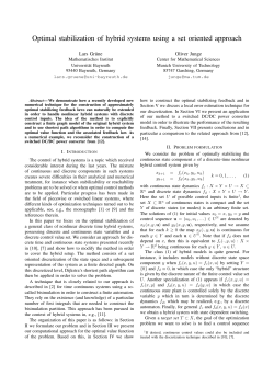 Optimal stabilization of hybrid systems using a set oriented