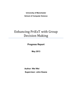 Enhancing PriEsT with Group Decision Making