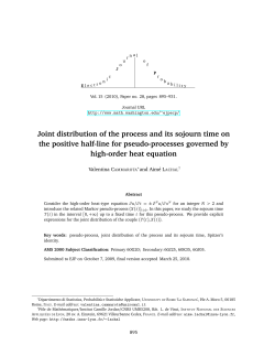 Joint distribution of the process and its sojourn time