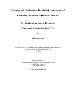 Planning and Conducting a Best-Practice Assessment of Community