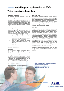 Modelling and optimization of Wafer Table edge two