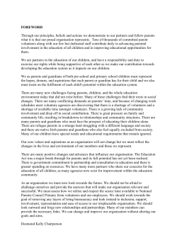 FOREWORD Through our principles, beliefs and actions we