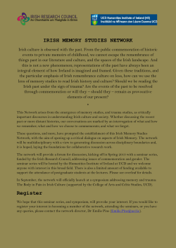 irish memory studies network