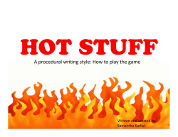 A procedural writing style: How to play the game