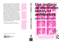 Use matters: an alternative history of architectur