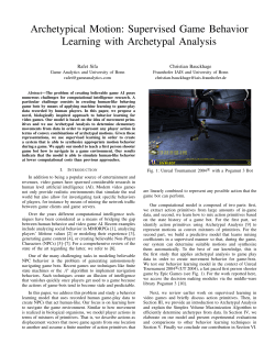 Archetypical Motion: Supervised Game Behavior