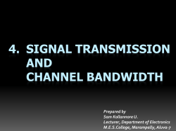 signal transmission and channel bandwidth