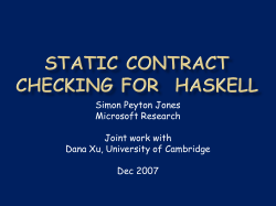 A taste of Haskell