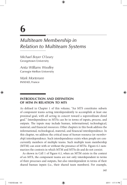 Multiteam Membership in Relation to Multiteam Systems