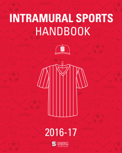 intramural sports handbook - University Recreation