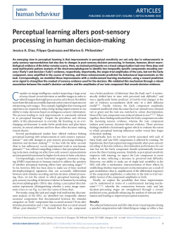 (2017), Perceptual learning alters post-sensory processing