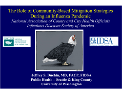 The Role of Community-Based Mitigation Strategies During an