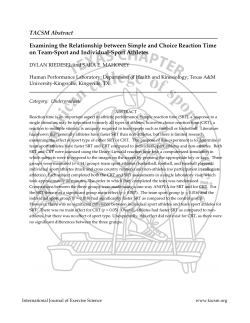 Examining the Relationship between Simple and Choice Reaction