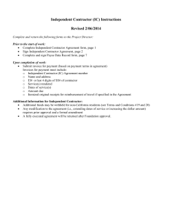 agreement with independent contractor