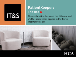 hCare Portal * The Red X - HCA Technology Solutions