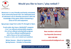 Would you like to learn / play netball