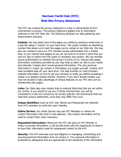 (HYC) Web Site Privacy Statement