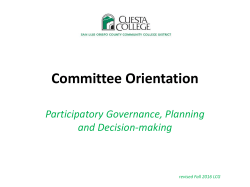 ANNUAL COMMITTEE TRAINING Integrated