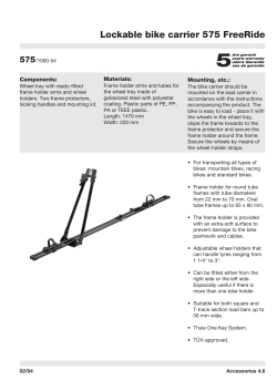 Lockable bike carrier 575 FreeRide
