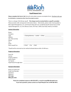 Riah Payoff Request Form - Riah Capital Management