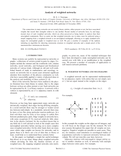 Analysis of weighted networks
