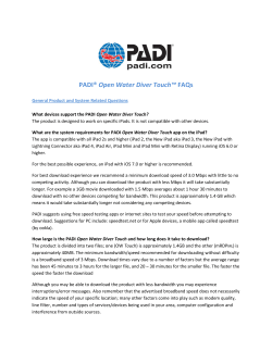 PADI&reg; Open Water Diver Touch&trade; FAQs