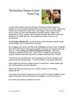 Richardson Nature Center Field Trip