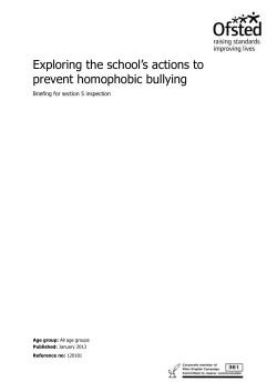 Exploring the schools actions to prevent homophobic bullying