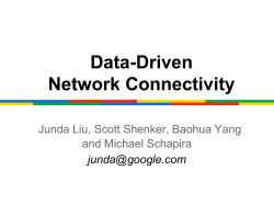 Data-Driven Network Connectivity