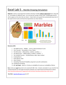 Excel Lab 5 … Marble Drawing Simulation