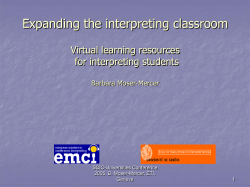 Barbara Moser-Mercer (presentation)