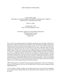 Individuals` Technologies, Household Technology, Perfect