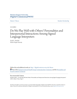 Do We Play Well with Others? Personalities and Interpersonal
