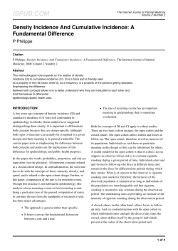 Density Incidence And Cumulative Incidence