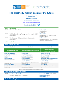 The electricity market design of the future