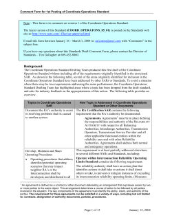 Comment Form for 1st Posting of Coordinate Operations Standard