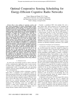 Optimal Cooperative Sensing Scheduling for Energy