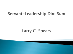 Servant-Leadership Dim Sum - Spears Center for Servant Leadership