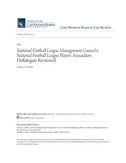 National Football League Management Council v. National Football