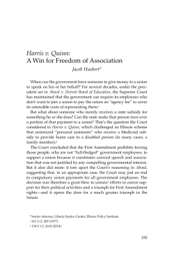 Harris v. Quinn: A Win for Freedom of Association